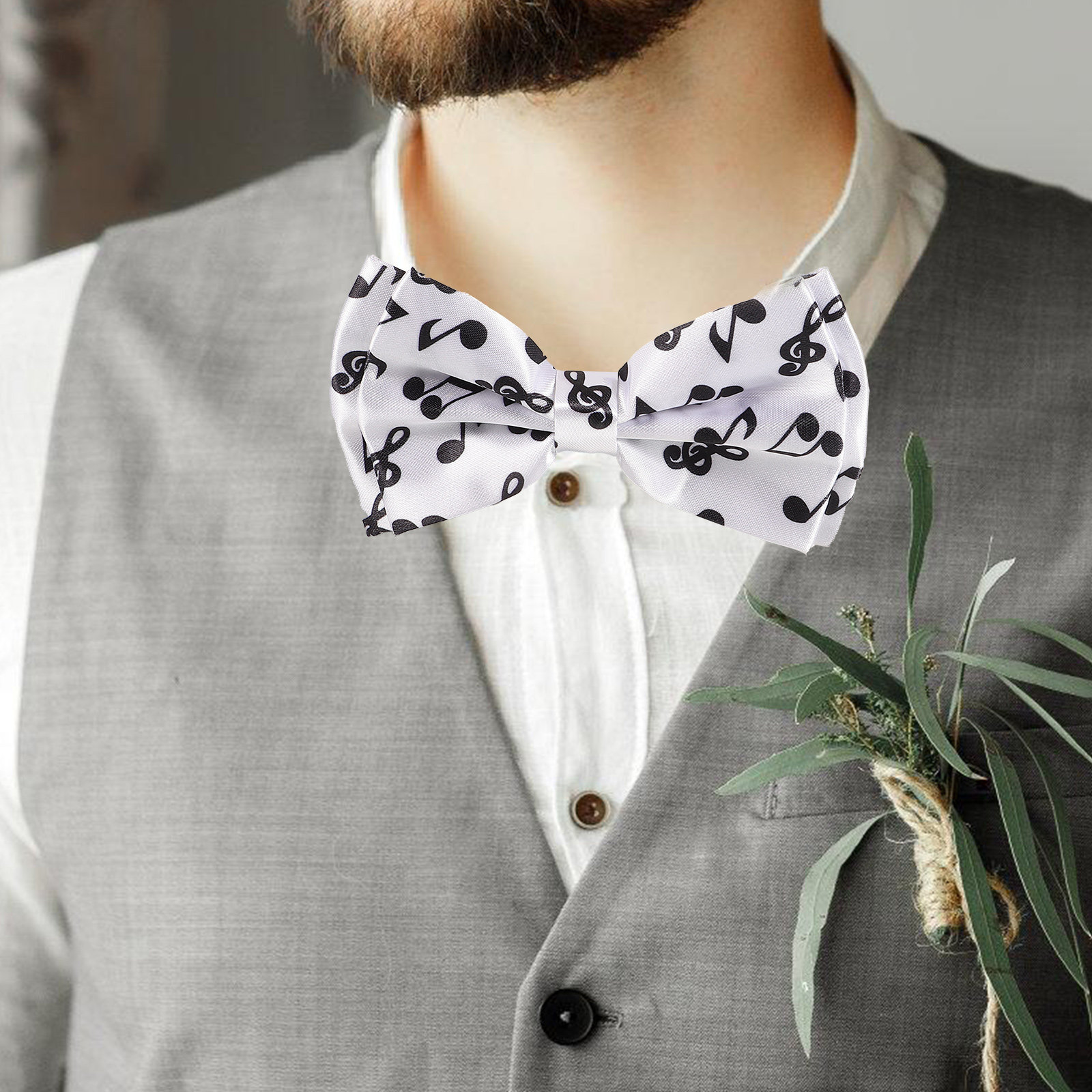 Men'S Formal Wear Bow Ties - Music Note Bow Tie Men Self
