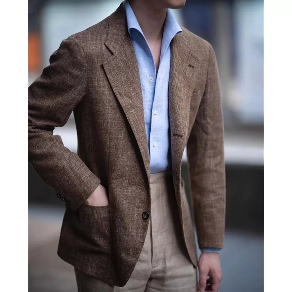 Khaki Formal Wear Men - Brown Men Suits With Khaki Pants