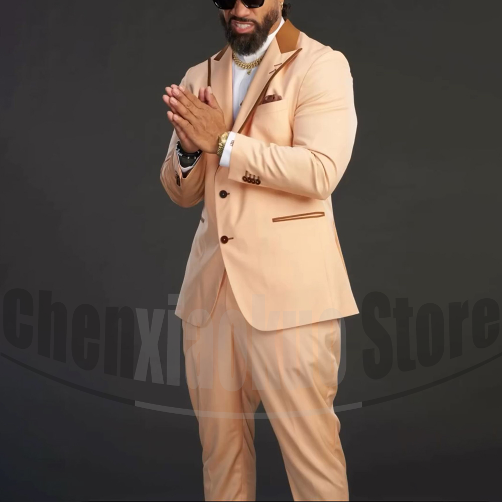 Men Formal Wear 2025 - Men Suits Chic Peak Lapel Single