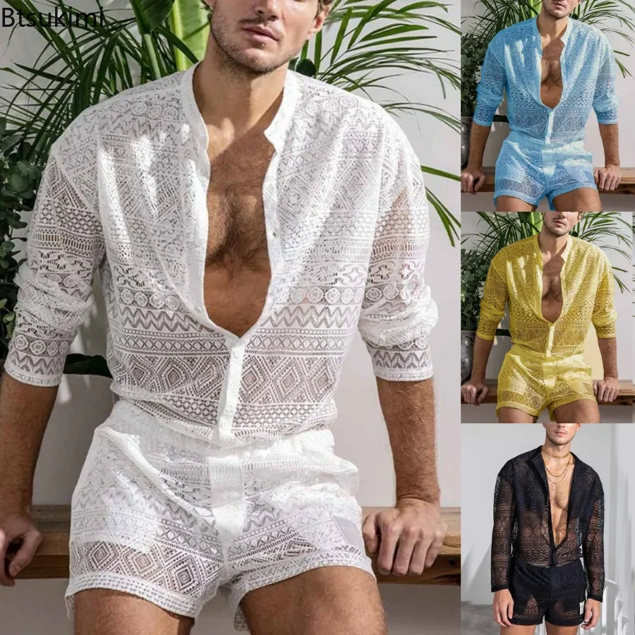 Men'S Formal Beach Wear - Mùa Hè Mới Nam Hai Mảnh