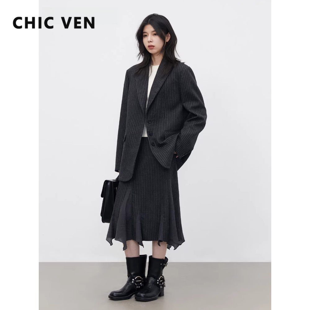 CHIC VEN Fashion Women Woolen  - đánh giá và giá Wool Suit Jacket