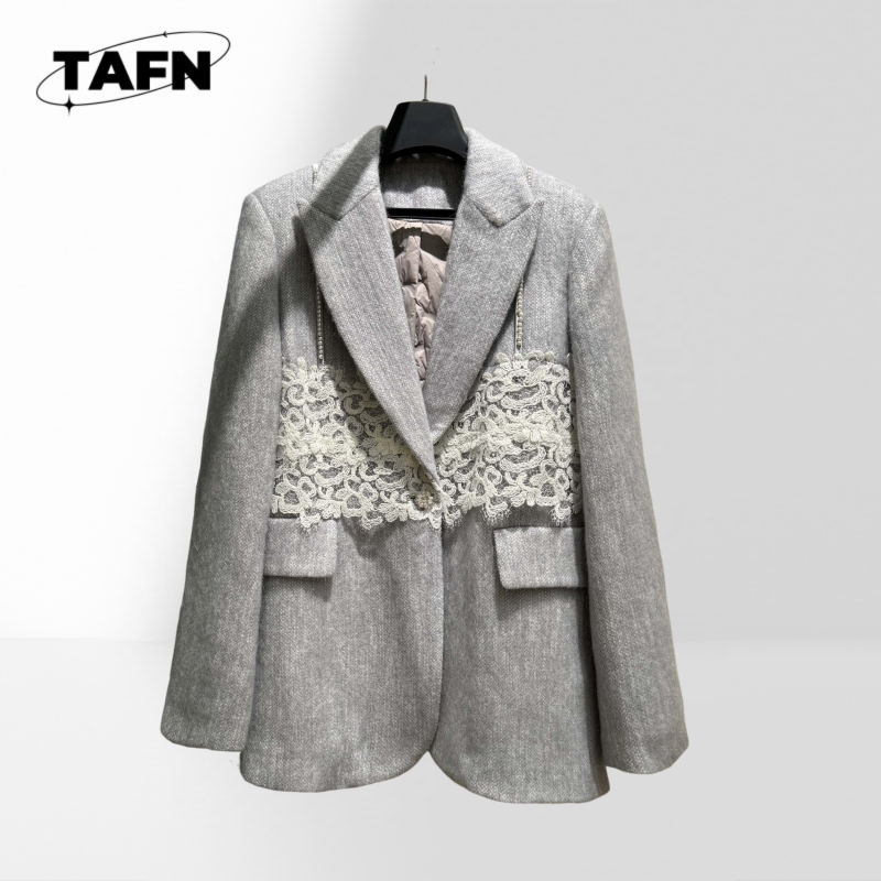 Women Classic Plaid Blazer Sty - đánh giá và giá Wool Suit Jacket