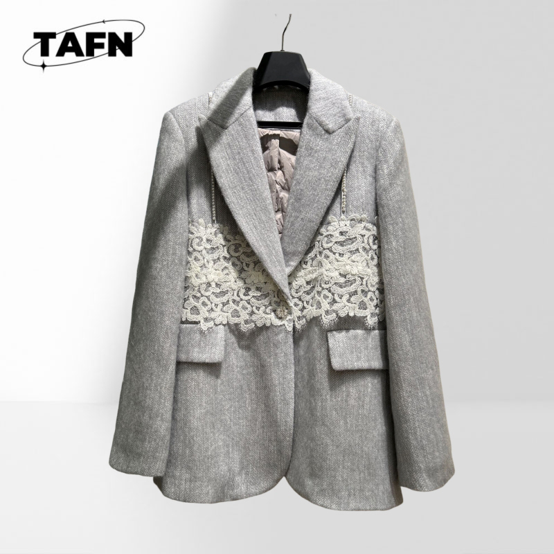 Women Classic Plaid Blazer Sty - đánh giá và giá Wool Suit Jacket