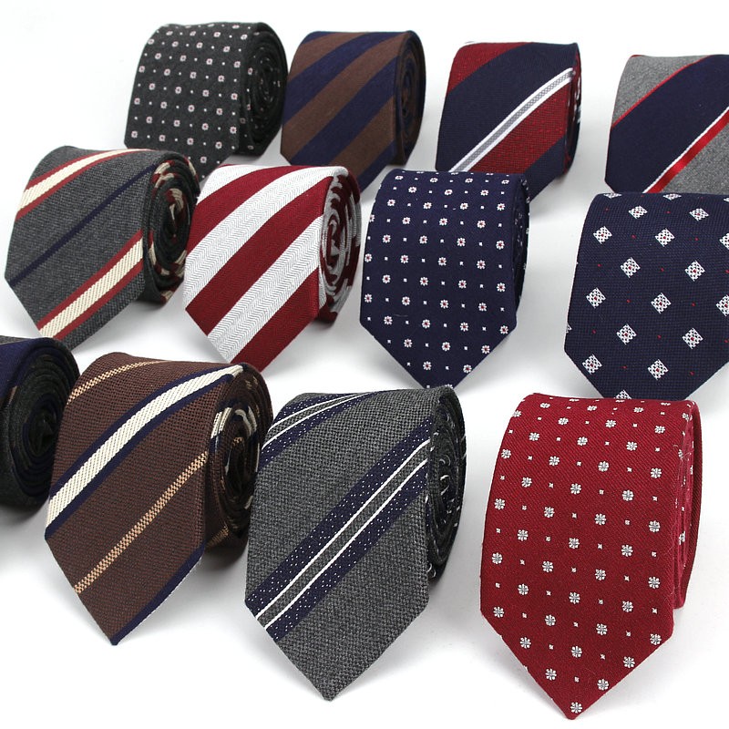 Cà Vạt Nam Hẹp Cotton Sọc Cà V - đánh giá và giá Men'S Formal Wear Bow Ties