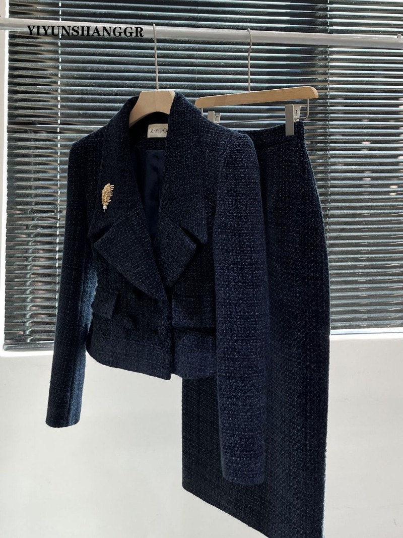 New Autumn Winter Tweed Women' - đánh giá và giá Wool Suit Jacket