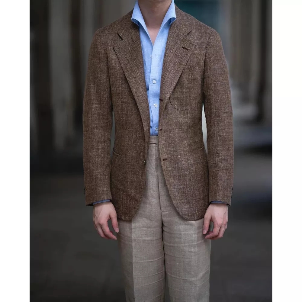 Brown Men Suits With Khaki Pan - đánh giá và giá Khaki Formal Wear Men