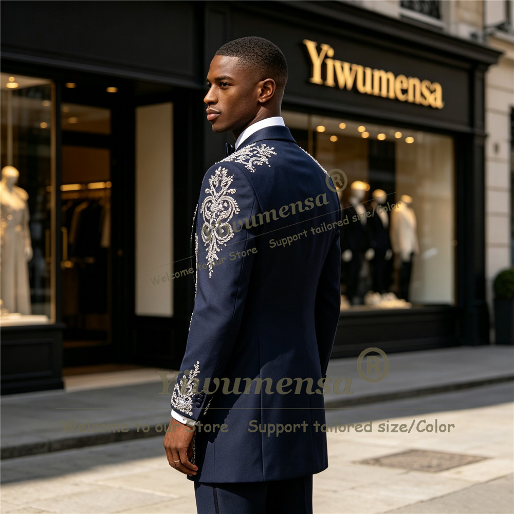 Handmade Crystals Beading Suit - đánh giá và giá Men'S Formal Wear
