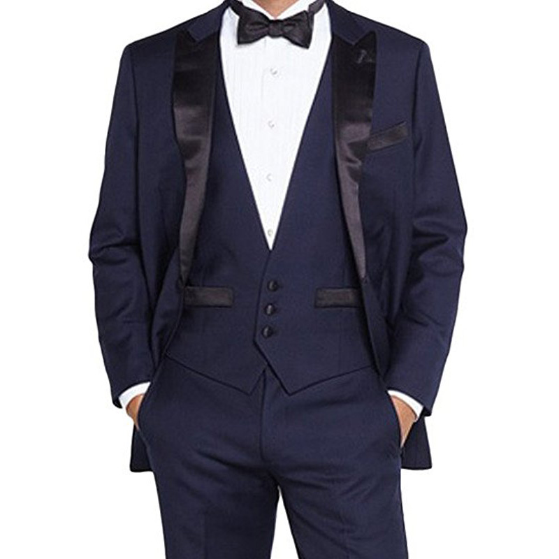 Navy Blue Wedding Groomsmen Tu - đánh giá và giá Men Formal Wear Blue