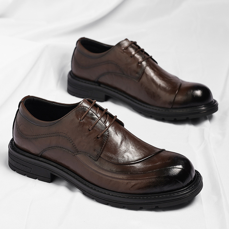 Brown Burnished Genuine Leathe - đánh giá và giá Men'S Formal Wear