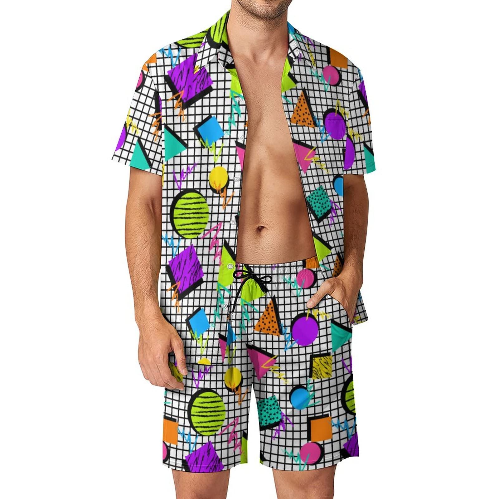 Summer Irregular Geometric 3D  - đánh giá và giá Men'S Formal Beach Wear
