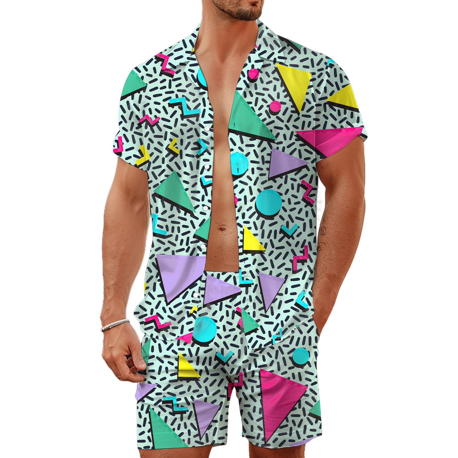 Summer Irregular Geometric 3D  - đánh giá và giá Men'S Formal Beach Wear