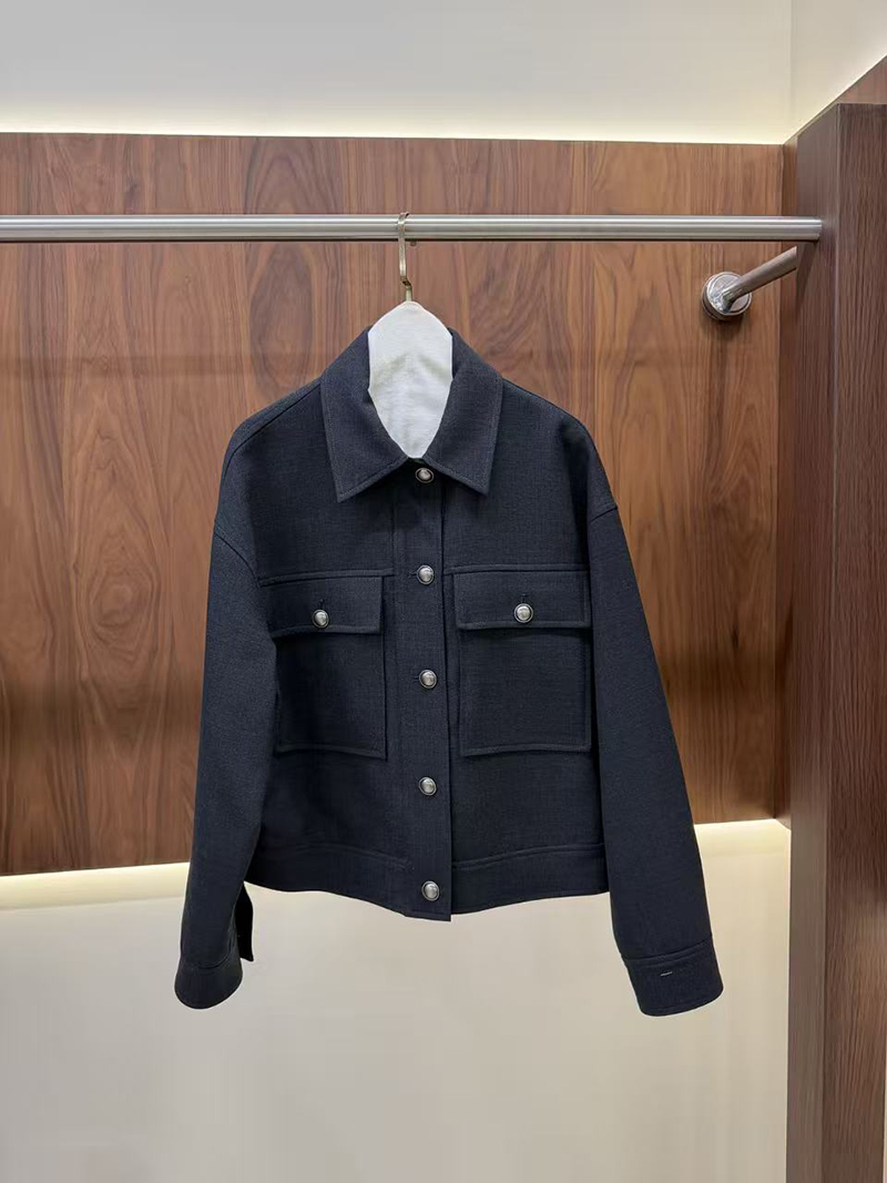 Collared Cargo Cropped Jacket  - đánh giá và giá Wool Suit Jacket