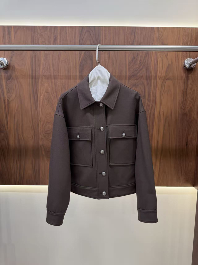 Collared Cargo Cropped Jacket  - đánh giá và giá Wool Suit Jacket