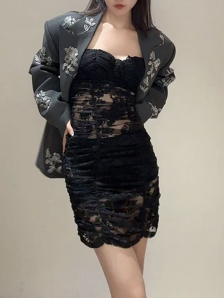 High Quality Women Gray Loose  - đánh giá và giá Wool Suit Jacket
