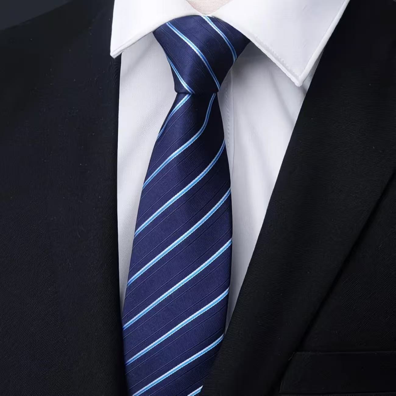 6Pcs Men's Zip Tie 8cm (3.15in - đánh giá và giá Men Formal Wear Blue