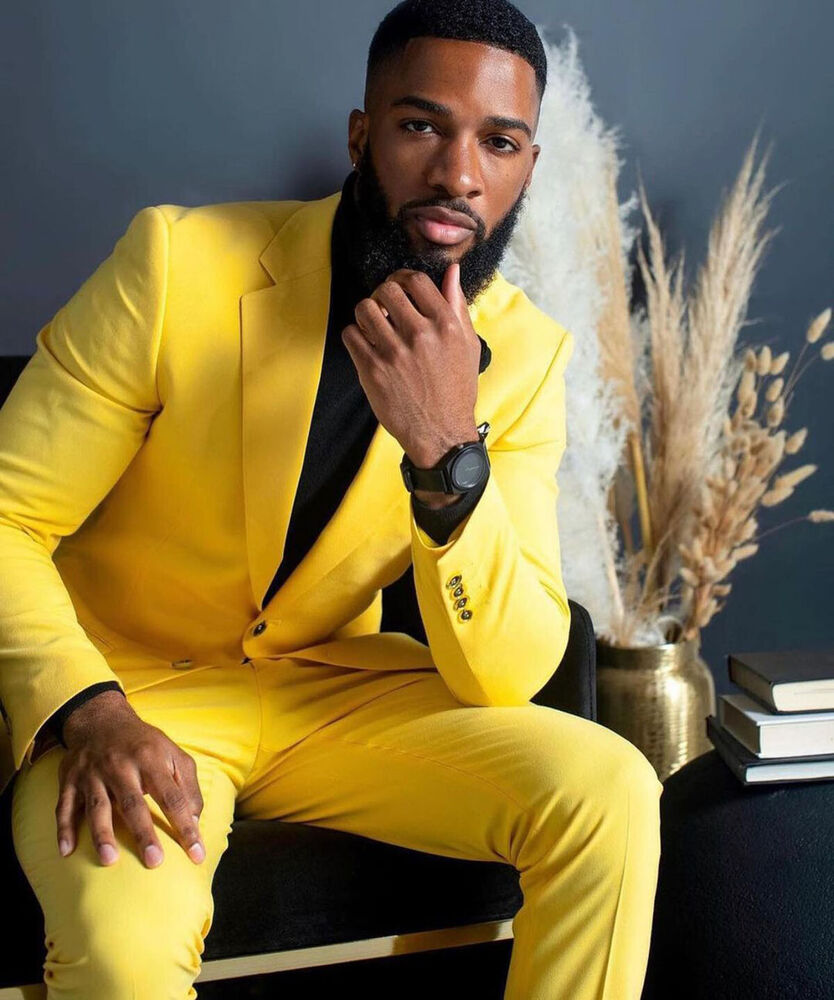 Men's Yellow Suits Slim Fit Si - đánh giá và giá Formal Wear For Men Yellow