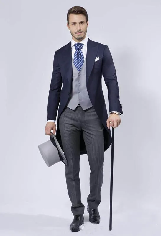 Custom Made Groom Tailcoat Han - đánh giá và giá Men Formal Wear Blue