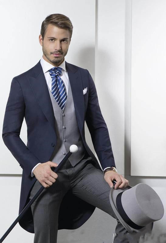Custom Made Groom Tailcoat Han - đánh giá và giá Men Formal Wear Blue