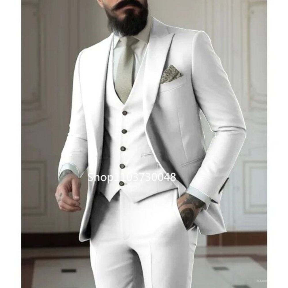 High-Quality Blue Real 3 Piece - đánh giá và giá Men Formal Wear Blue